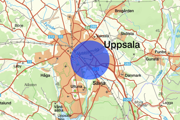Boländerna 28 mars 05.42, Skadegörelse, Uppsala