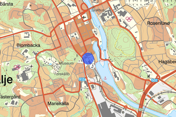 Södertälje centrum 03 april 03.42, Brand, Södertälje