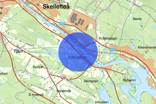 Södra Bergsbyn 09 april 15.59, Trafikolycka, Skellefteå