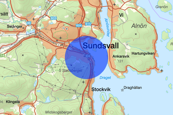 Kubikenborg 09 april 18.53, Trafikolycka, singel, Sundsvall