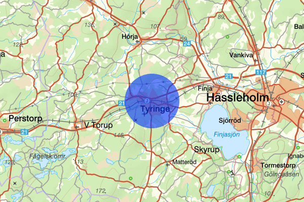Tyringe 16 april 20.41, Misshandel, Hässleholm