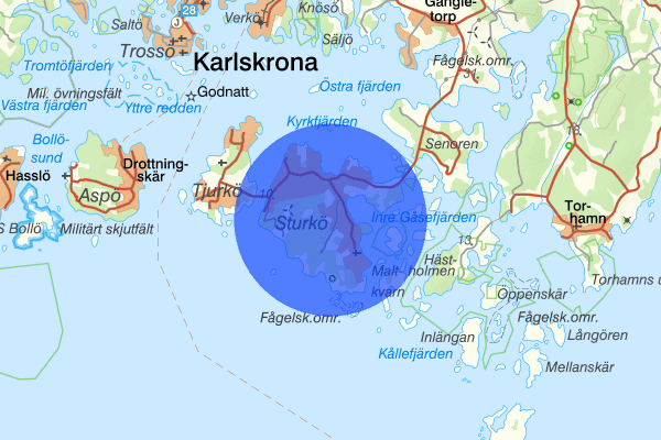 Sturkö 21 april 09.02, Brand, Karlskrona