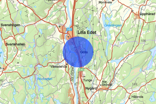Göta 25 april 20.23, Räddningsinsats, Lilla edet