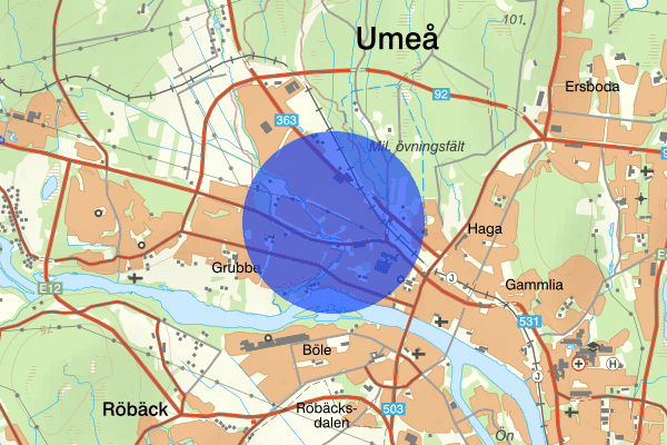 Västerslätt 28 april 13.51, Trafikolycka, Umeå