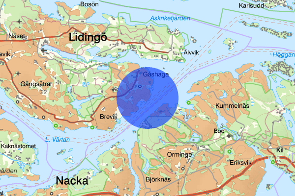 Gåshaga 01 maj 12.39, Räddningsinsats, Lidingö