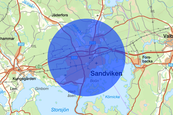 Sandviken 02 maj 22.40, Skadegörelse, Sandviken