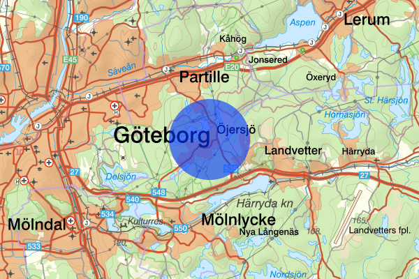 Öjersjö 07 maj 07.00, Sammanfattning natt, Västra Götalands län