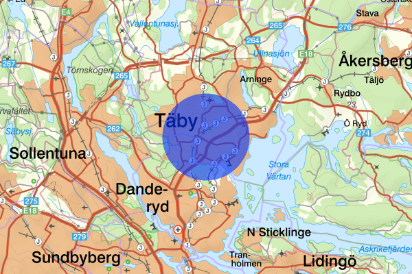Näsbydal 08 maj 15.19, Trafikolycka, personskada, Täby