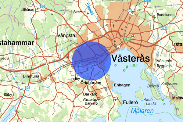 Hacksta 19 maj 17.40, Arbetsplatsolycka, Västerås