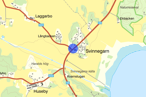 Svinnegarn kyrka 16 maj 15.18, Trafikolycka, personskada, Enköping