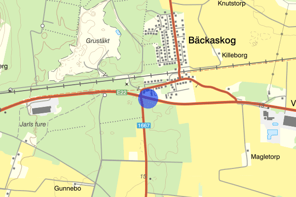 Bäckaskog 23 maj 19.45, Brand, Kristianstad