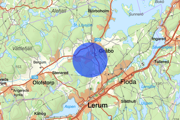 Olstorp 24 maj 23.40, Trafikolycka, personskada, Lerum