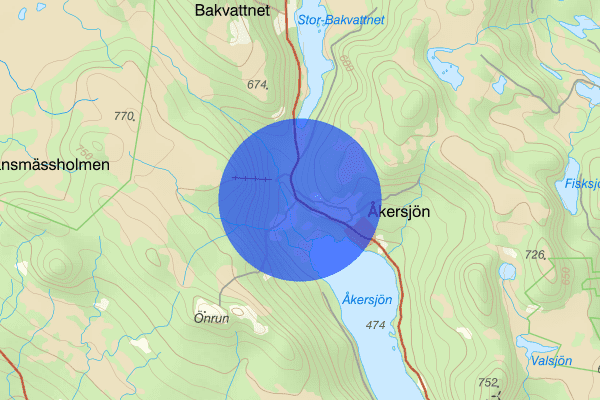 Åkersjön 28 maj 09.38, Trafikolycka, vilt, Krokom