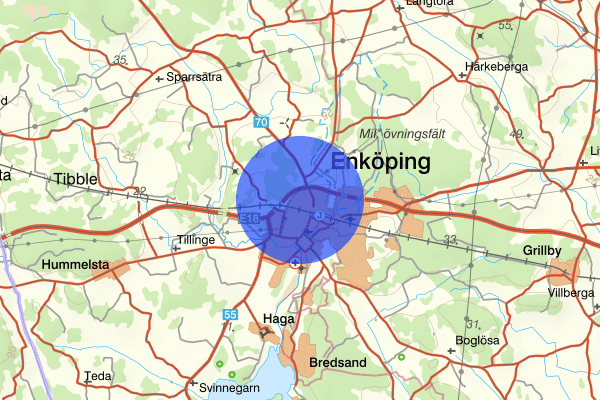 Romberga 30 maj 12.55, Trafikhinder, Enköping