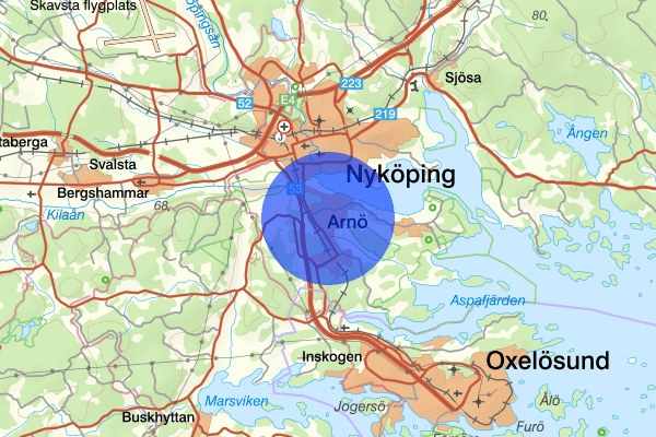Arnö 31 maj 22.54, Brand, Nyköping