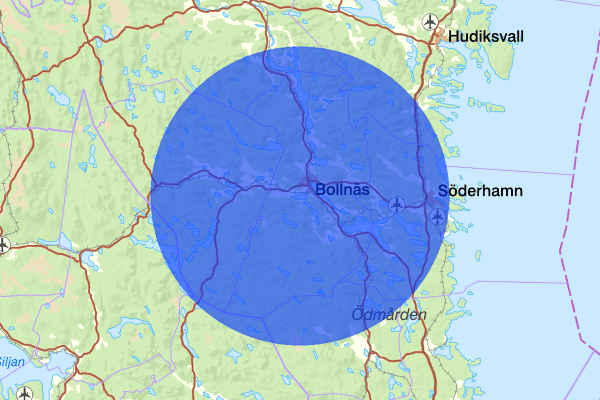 08 juni 02.48, Skadegörelse, Bollnäs