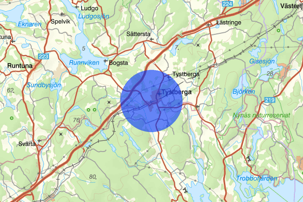 Tystberga 09 juni 20.38, Trafikolycka, Nyköping