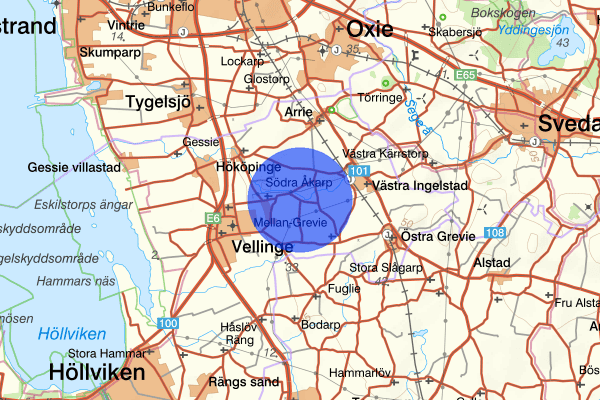 Södra Åkarp 11 juni 08.31, Trafikolycka, Vellinge