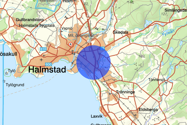 Andersberg 11 juni 19.32, Trafikolycka, personskada, Halmstad