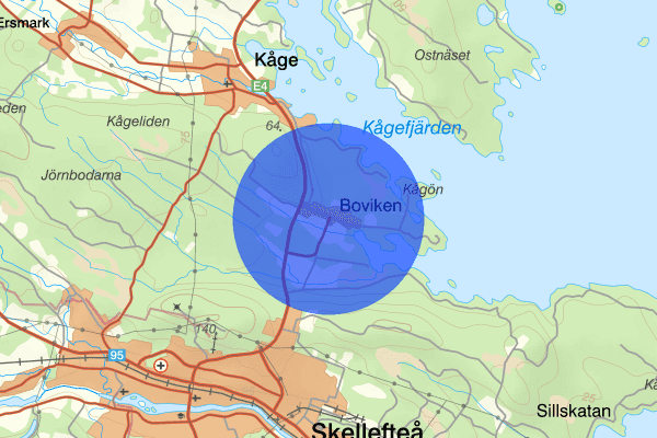 Boviken 12 juni 06.57, Sammanfattning natt, Västerbottens län