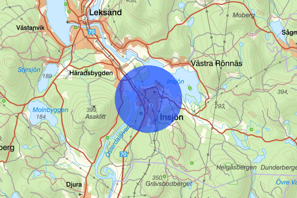 Insjön 12 juni 20.05, Trafikolycka, personskada, Leksand