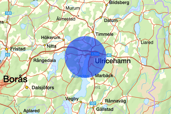 Ulricehamns distrikt 13 juni 08.33, Olaga hot, Ulricehamn