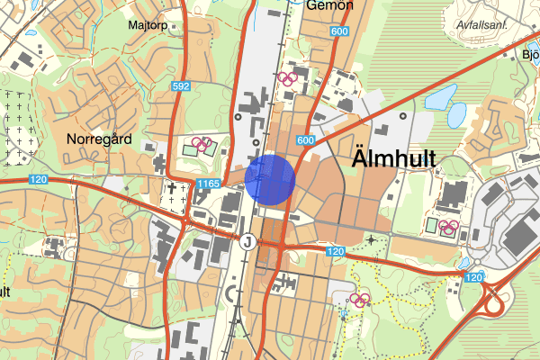 Eriksgatan 13 juni 18.01, Trafikolycka, Älmhult