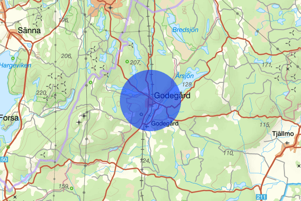 Godegård 13 juni 19.56, Trafikolycka, personskada, Motala