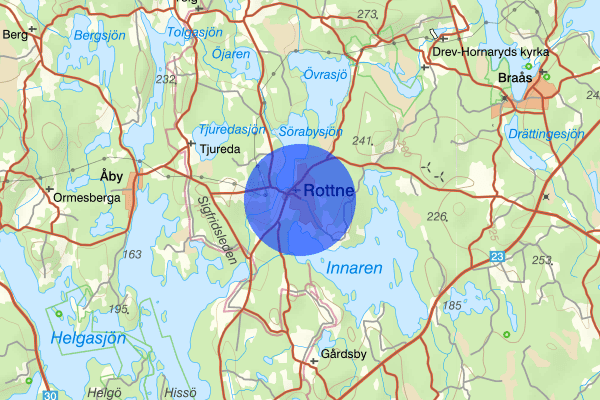 Rottne 13 juni 23.23, Trafikolycka, Växjö