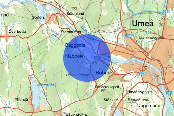 Klabböle 15 juni 12.56, Försvunnen person, Umeå