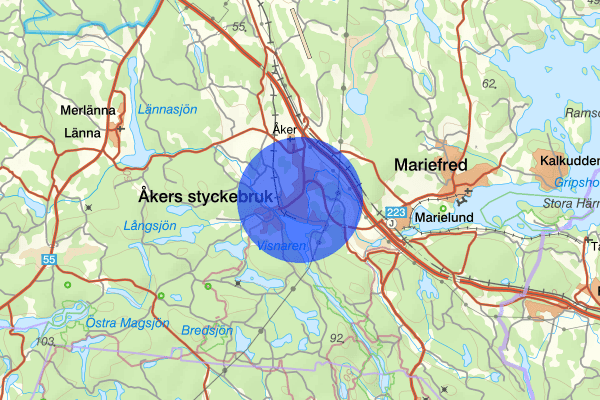 Åkers styckebruk 16 juni 09.20, Trafikolycka, Strängnäs