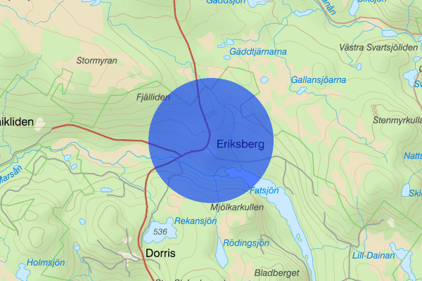 Eriksberg 18 juni 07.18, Sammanfattning natt, Västerbottens län