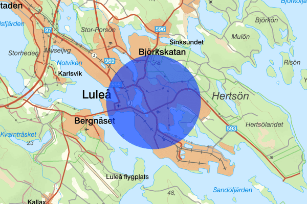 Skurholmen 19 juni 08.58, Trafikolycka, smitning från, Luleå