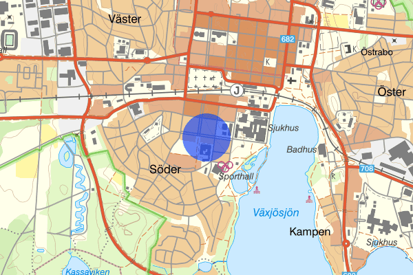 Södra Esplanaden 26 juni 11.19, Kontroll person/fordon, Växjö