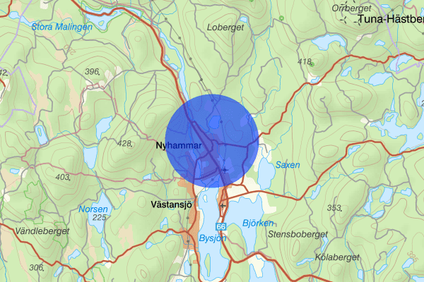 Nyhammar 29 juni 11.39, Trafikolycka, singel, Ludvika