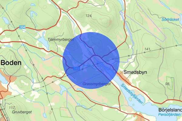 Ören 01 juli 19.38, Trafikolycka, vilt, Boden