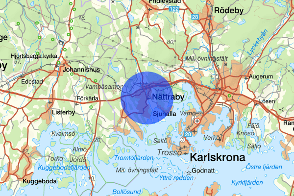 Nättraby 07 juli 10.47, Brand, Karlskrona