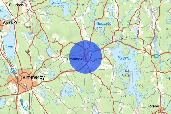 Frödinge 08 juli 16.41, Arbetsplatsolycka, Vimmerby