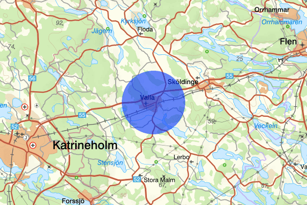 Valla 08 juli 17.13, Trafikolycka, singel, Katrineholm