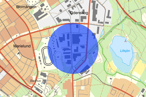 Odenskogsvägen 09 juli 11.18, Brand, Östersund