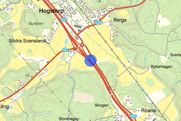 Hogstorpsmotet 10 juli 16.26, Trafikolycka, singel, Uddevalla