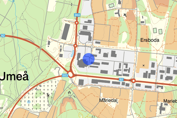 Ersboda handelsområde 11 juli 10.38, Trafikkontroll, Umeå
