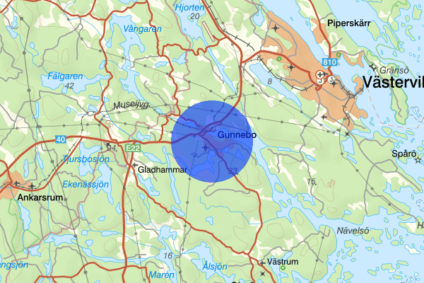 Gunnebo 16 juli 13.29, Trafikolycka, Västervik