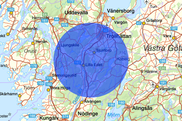  16 juli 19.10, Brand, Lilla edet