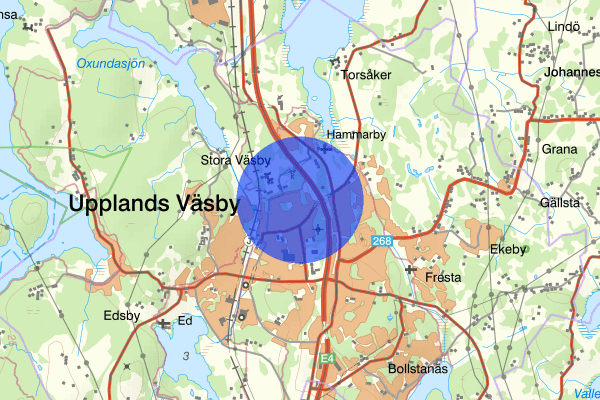 Väsbyskogen 17 juli 00.46, Rattfylleri, Upplands väsby