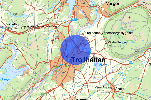 Stallbacka 18 juli 06.58, Trafikolycka, Trollhättan