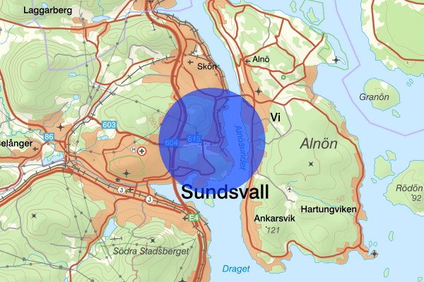 Tunadal 18 juli 10.24, Arbetsplatsolycka, Sundsvall