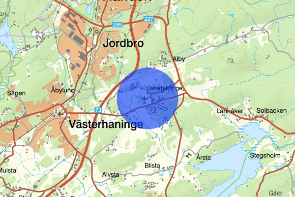 Österhaninge 18 juli 22.04, Trafikolycka, singel, Haninge