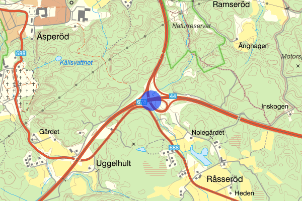 Råsserödsmotet 20 juli 11.32, Trafikolycka, Uddevalla