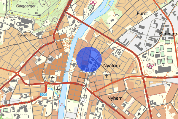 Gamletullsgatan 21 juli 15.28, Trafikolycka, personskada, Halmstad
